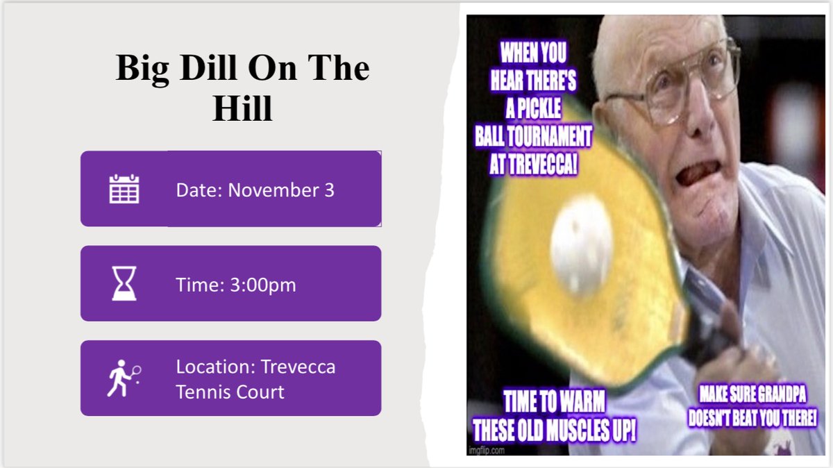 TNUSptMgt's tweet photo. 🚨Another friendly reminder to come out during Homecoming Week, Friday November 3rd at 3 PM to showcase your pickleball skills against other Trojan Alumni, Faculty and students❗️🚨
#TNUSportManagement #TNUcampusvibes #TNUSMUpdates #TNUSMAlumni https://t.co/5Jg2jnghiT