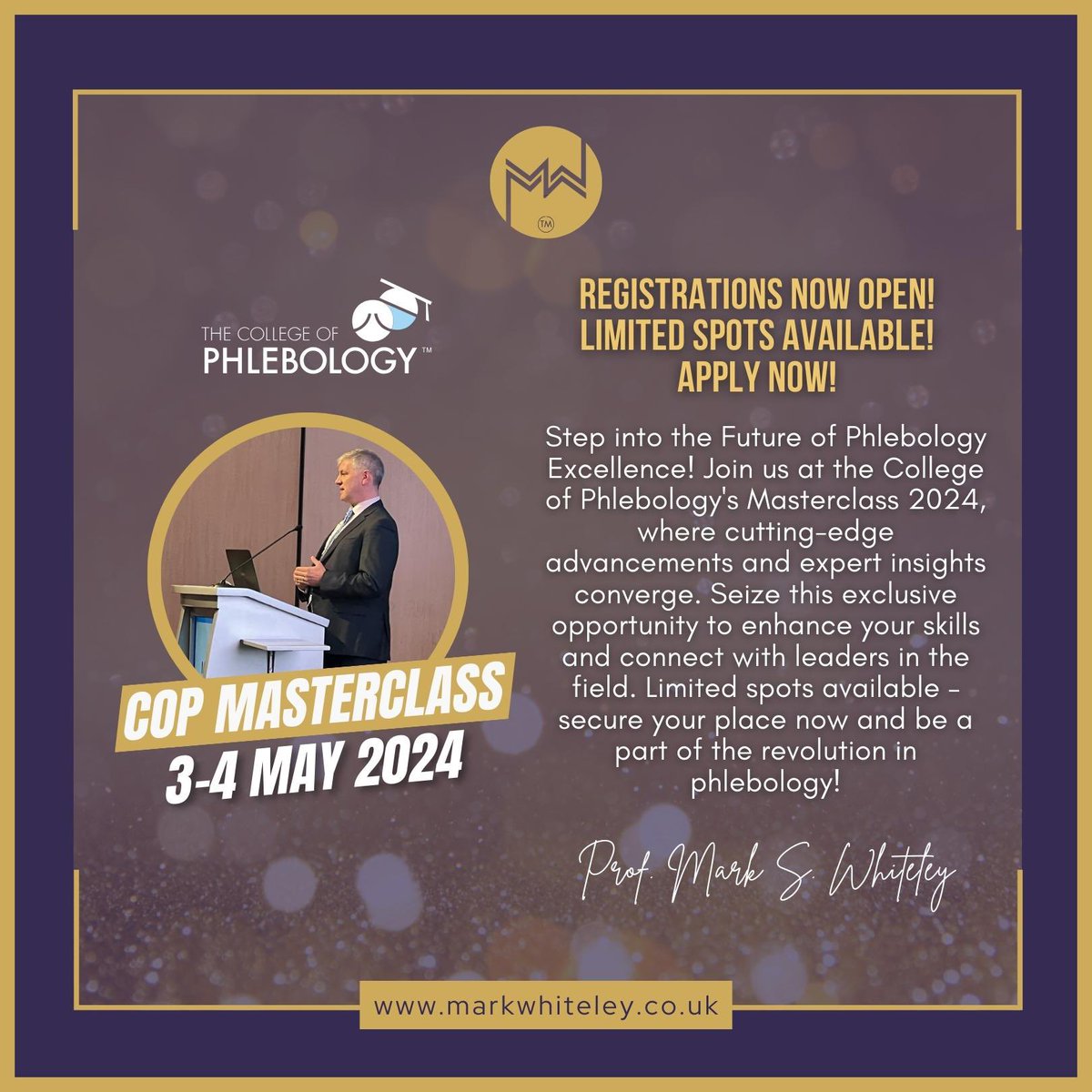 🩺🚀 Uncover Phlebology's Future: Masterclass 2024! 🌟

Experience live cases, expert talks, and groundbreaking HIFU Echotherapy. Limited spots – grab yours now: collegeofphlebology.com/masterclass/

Elevate your phlebology journey with us! 🩸🔬 #PhlebologyMasterclass #innovationinmedicine