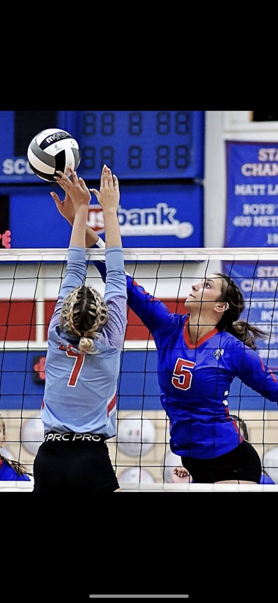 VB_LadyKnights's tweet photo. Senior, Myia Etzler #5, has been named to the 2023 District 8 1st Team!!  Congratulations!!  ❤️ 🏐 💙 https://t.co/Lg12CkIALu