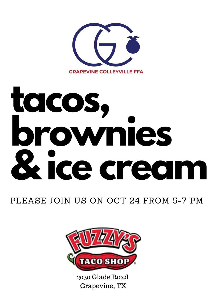 Don’t let weather keep you in tonight come support GCFFA!