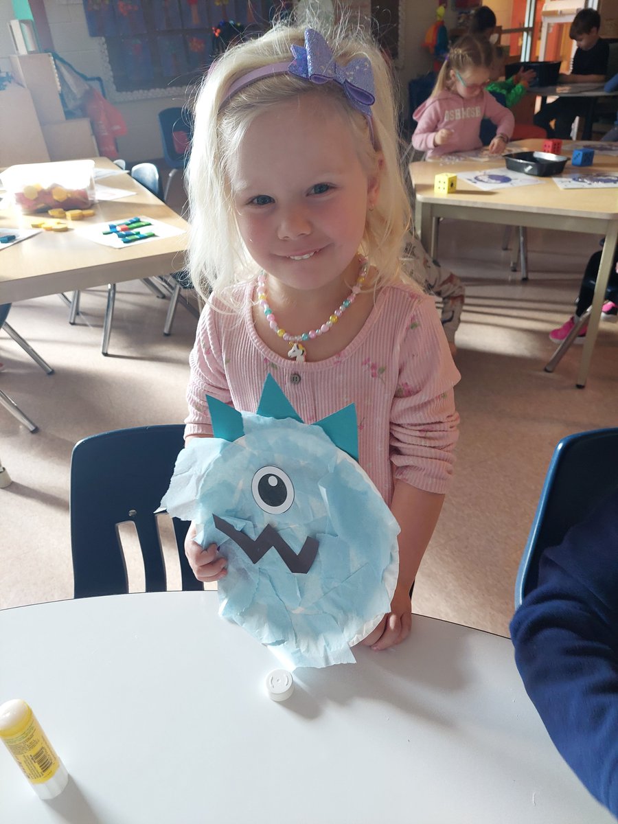 Kinder classes have a new "build your own monster" center in our rotation of fun, educational and engaging Halloween center activities. We all wanted to try this center today. Students are excited to take their monsters home later this week. <a href="/hfcatholic/">Holy Family Catholic Elementary School</a>