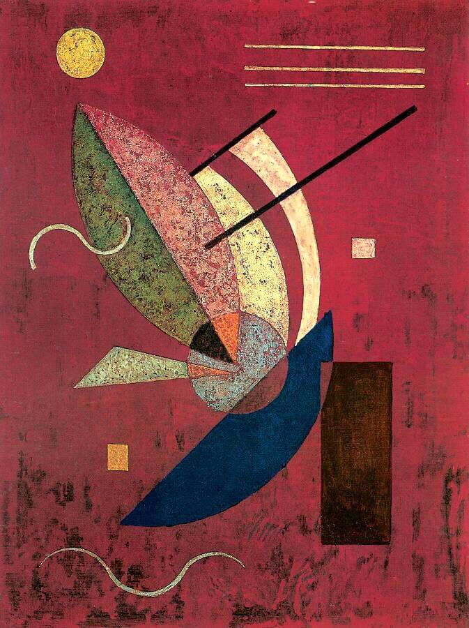 Wassily Kandinsky - Schwarzes Stäbchen　1928　Öl auf Leinwand　Private collection