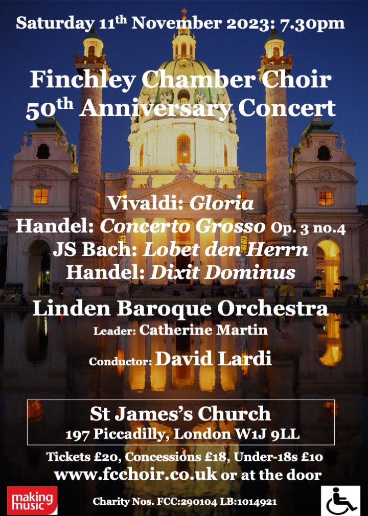 Super excited about our 50th anniversary concert on 11th November in Central London #Bach #Vivaldi #Handel
