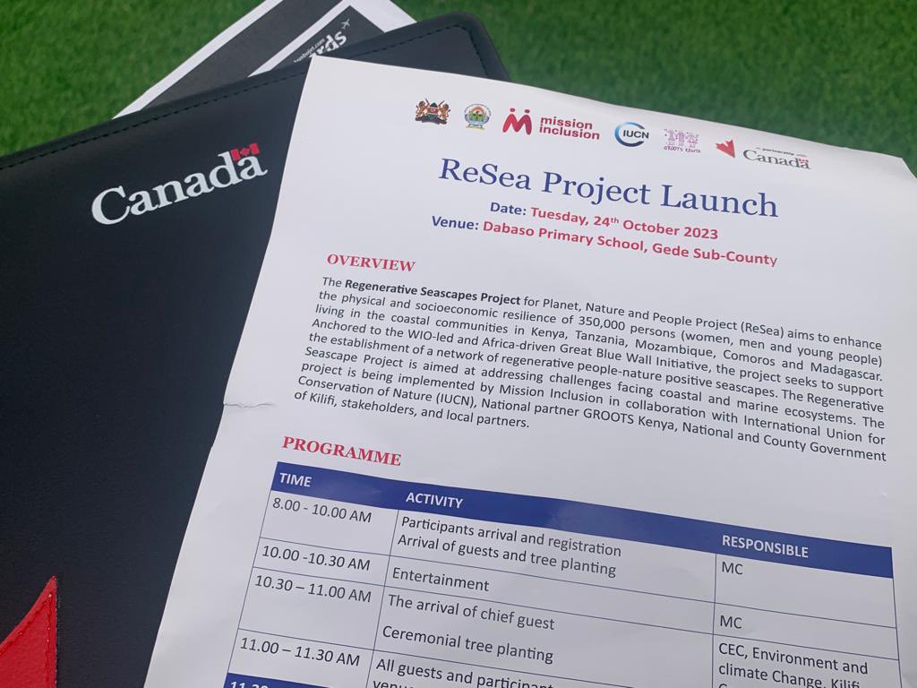 JanineCocker's tweet photo. A delicious and eventful #ReSeaProjectLaunch! Community conservation and sustainable development will be front and centre of this project. Thanks to @GideonMungaroM, @Waziri_Mvurya, @IucnE, @mi_inclusion and @GROOTSKenya for your commitment! The hard work begins! @CanHCKenya https://t.co/qlWJfDIvF8