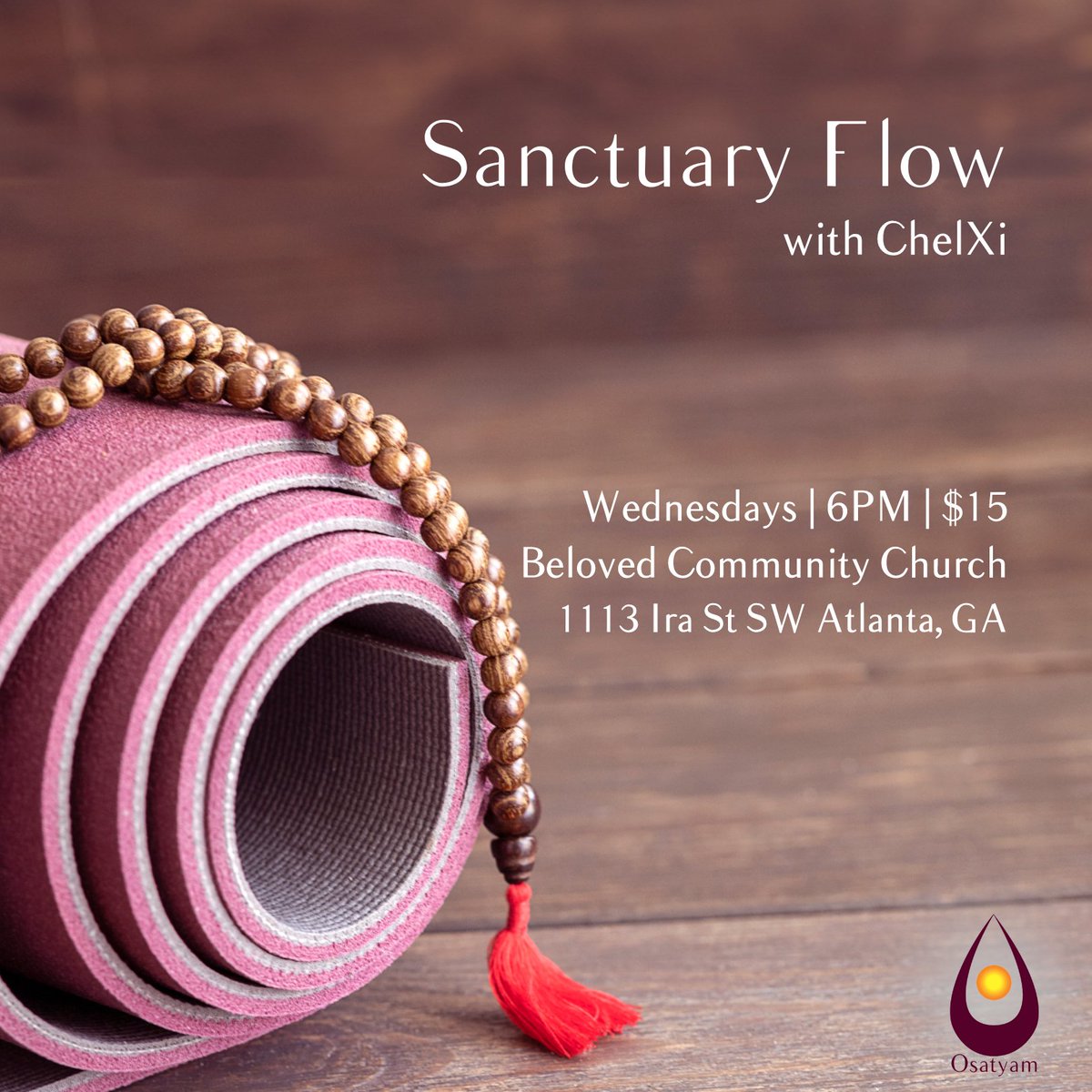Osatyam's tweet photo. As promised, a weekly #yoga session so you can stay in practice with us.
Meet @ChelxAtl at the mat every Wednesday at 6PM at Beloved Community Church. We're so excited to reactivate with you!
$15 in advance or in person. 💜

1113 Ira Street SW, Atlanta, GA
https://t.co/bW5Vwn0jGN https://t.co/Xa8KHZXeZu