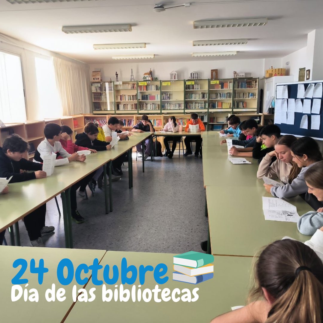 📚24 OCTUBRE. DÍA DE LAS BIBLIOTECAS 📚

Con motivo de esta celebración, el alumnado de 1º ESO, de la mano de la coordinadora de bibliotecas, Dña. Susana Corona, ha trabajado los objetivos, distribución, normas y horarios de la biblioteca del centro.

#bublioteca #educacion