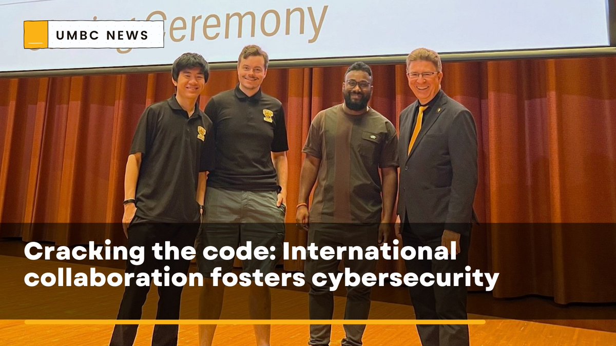 In August, Kevin Chen ’23, computer science, Zachary Amoss ’24, computer science, and Leela SaiNadh Gade, M.P.S. ’24🎓, cybersecurity, competed in the 2023 Country-to-Country Capture the Flag event at the Hiyoshi Campus of Keio University. Read more: bit.ly/3ScNOO1