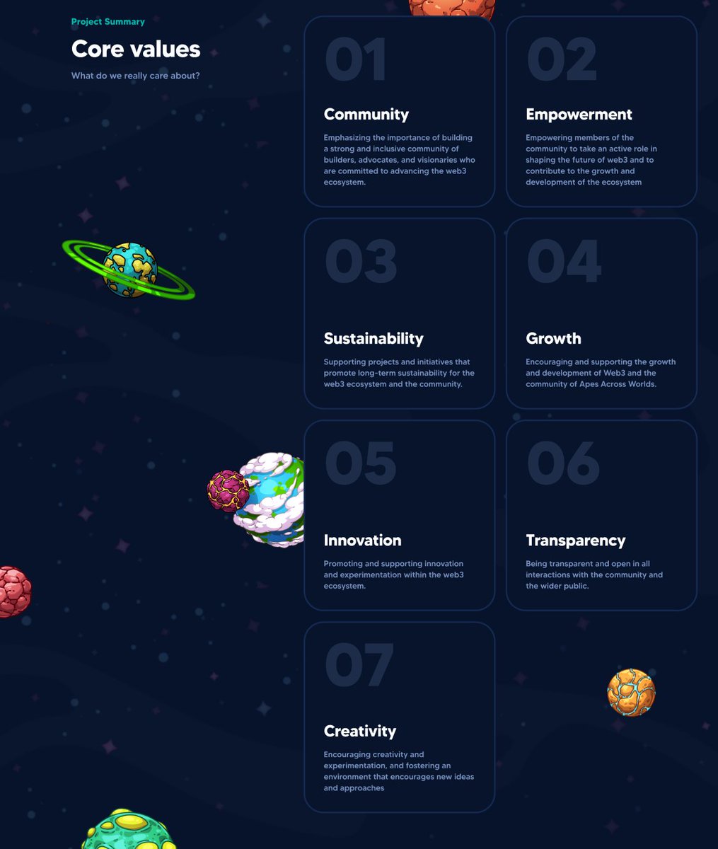 Groovy_HQ's tweet photo. It has been nearly 12 months in the making, but I'm glad to finally see the finish line for @apesaw_ on the horizon.

We are now code complete, minus feedback, for ApeVote but what we also believe will be the NFT standard on @Aleph__Zero 🙌

It's been an absolute journey creating a unique set of 220 collectibles inspired by huge IP and our own creative direction alike.

But, it isn't just about the art.

🔶 Community

When we started looking to expand to other ecosystems, I wanted to do so in a meaningful way. 

I didn't want to just drop a new collection that served no purpose or had any underlying contribution. 

I am a fervent believer of building upon all 3 pillars that make Wed3 what it is -- Community x Art x Tech

So I looked at more than a handful of ecosystems, spoke to their teams, and learned a lot about how and where we could fit in  - I thought I found a great fit but eventually pivoted. 

Regardless, the most pressing questions on my mind were: 
• What could I build value for, expand and enrich the ecosystem? 
• How can I build in a way that not only provides value to the ecosystem, but also to all the @justape_ community? 

🔶 Empowerment

And this is how ApeVote was born -- an open-source governance platform that will not only be the voting platform for AAW, but also a hub where the community can see what is being worked on, check on their participation incentives and engage in discourse over anything & everything Web3.

Since my inception into Web3, I had been involved with enough DAOs and small art-centric communities to see what worked and what didn't. 

This helped tremendously as the lessons learned were invaluable when it comes to understanding how to remove as much friction as possible to not only encourage community members to participate, but also incentivize participation.

🔶 Innovation

The ultimate goal is to establish AAW as a premier destination for builders, advocates and visionaries to come together and shape the future of Web3. 

Every voice and every contribution counts. 

If the tooling and resources are there that allow the community to take action, our thesis is that this mechanism will be an innovation flywheel where new forward thinking ideas continue to be churned out. 

We saw success with @nounsdao and that is exactly why we wanted to iterate on it.

The AAW community will be a model for how ApeVote can be utilized, and hopes to be a key component moving forward for every existing and new community alike on Aleph Zero.

We care about community. 
We care about empowerment. 
We care about innovation. 
And most importantly, we care about growth. 

And Apes Across Worlds seem to accent these values perfectly.

If you care to learn more, we'll be dropping a podcast with @EdgeofNFT soon!

If you've made it this far, thank you for reading. 🫡