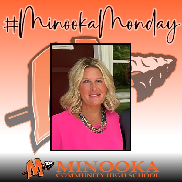 MCHSDistrict111's tweet photo. On #MinookaMonday, meet Renee Ebel '93, Dean of Students. She started at MCHS in 1997. She earned a degree in mathematics from @northcentralcol and degree in education from @IllinoisStateU. She lives in Channahon with her family and enjoys spending time with family and friends. https://t.co/GJxZ218DLF