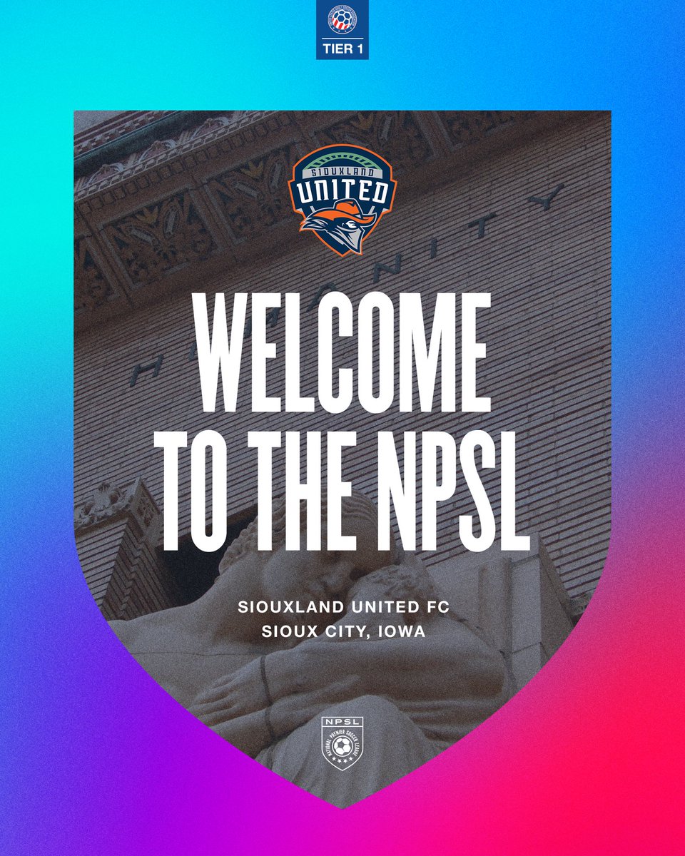 .<a href="/siouxlandunited/">Siouxland United F.C.</a> joins the #NPSL npsl.com/21835/