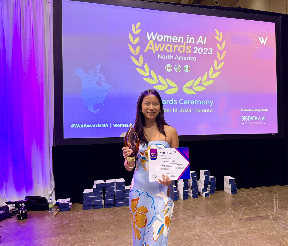 Excited to share that I’ve been awarded the <a href="/women_in_ai/">Women in AI</a> “Young AI Role Model of the Year Award” 🏆 

Gratitude to everyone who made this achievement possible and to all the amazing finalists, winners, and organizers! 🫶🏼