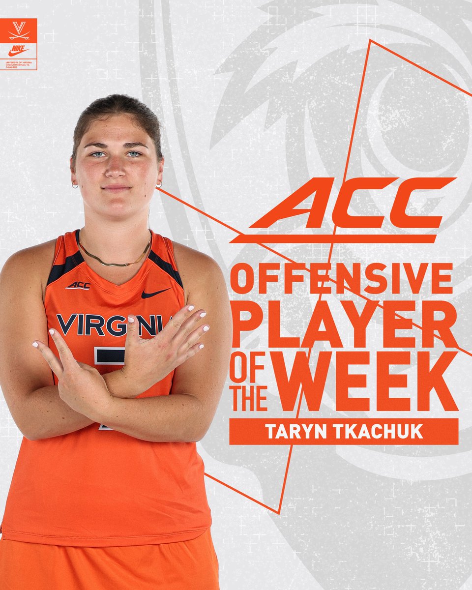 Congratulations Taryn Tkachuk on earning her second straight ACC Co-Offensive Player of the Week honor #GoHoos ⚔️ 🔗 virginiasports.com/news/2023/10/2…