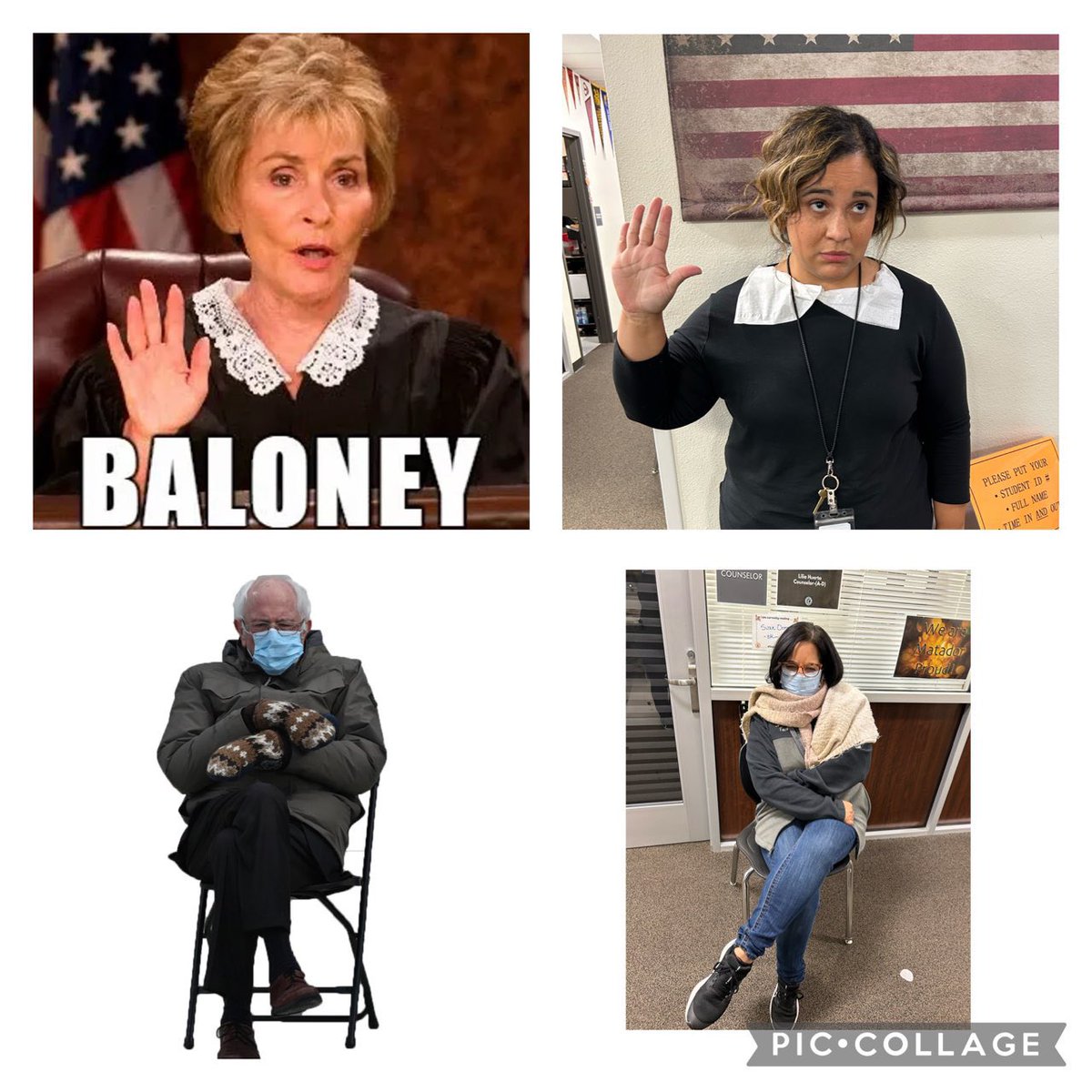 Seguin High School counselors supporting Red Ribbon Week “dress like a meme” spirit day! ⚔️ 🖤♥️💛⚔️