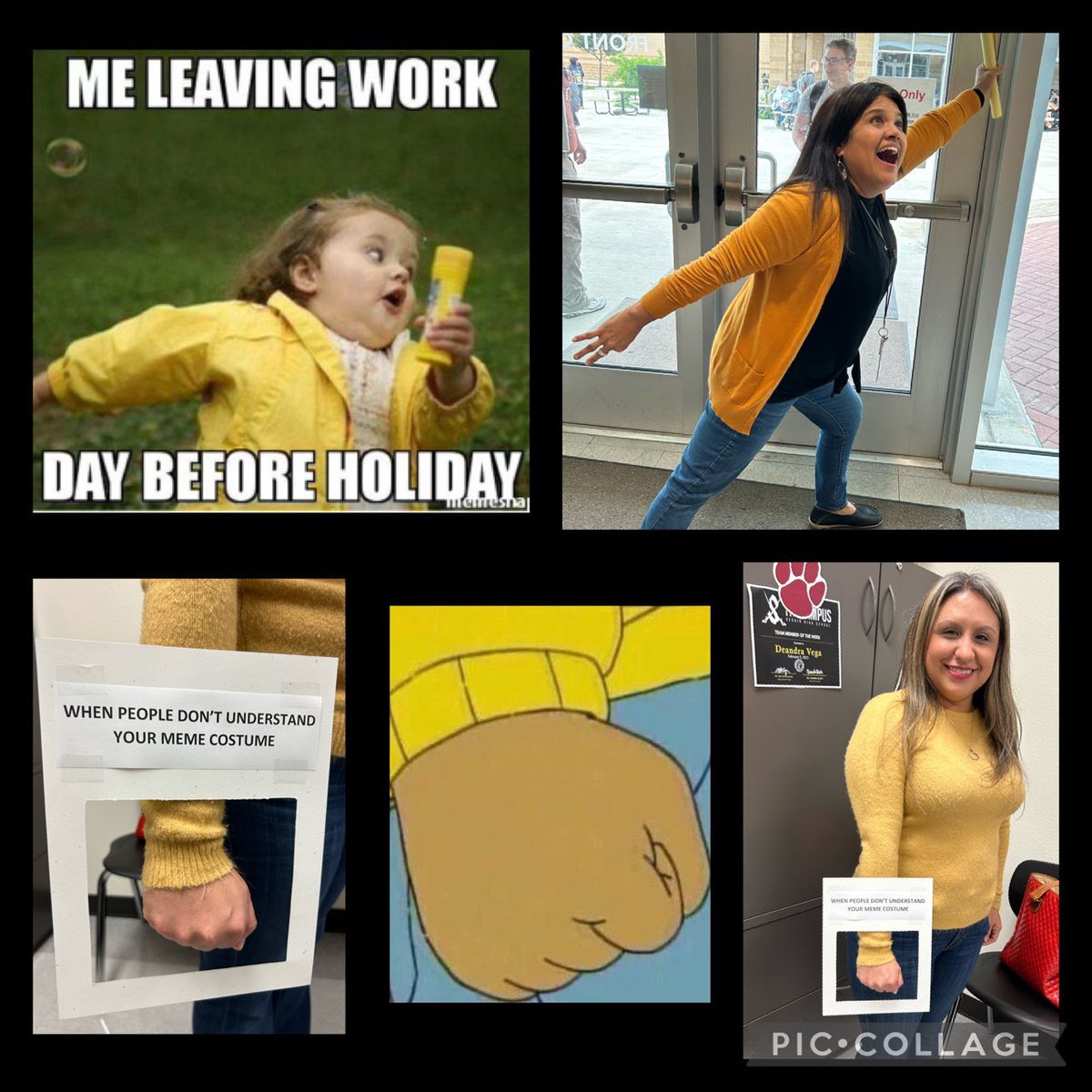 SHSCounselTeam's tweet photo. Seguin High School counselors supporting Red Ribbon Week “dress like a meme” spirit day! ⚔️ 🖤♥️💛⚔️ https://t.co/eMdNHQhLFi