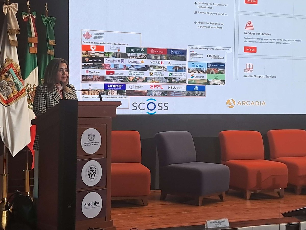 Conferencia Magistral
“Un ecosistema de #AccesoAbierto basado en principios y un sistema tecnológico para la comunicación de la #ciencia”
Presenta: Arianna Becerril García
#CumbreAADiamante #SummitOADiamond 
IV Congreso internacional de editores Redalyc youtube.com/watch?v=laRM4W…