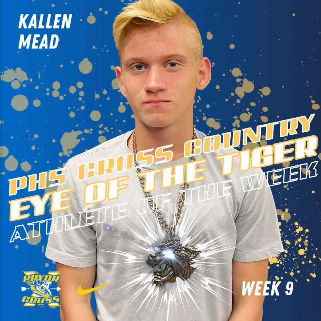 PHStigerspeed's tweet photo. With his huge PR at regionals and narrowly missing an individual state qualification, Kal Meade earns the #eyeoftgetiger for the 2nd time this season! Keep your eye on this Sophomore! #phstigerxc #phstigerspeed #raisetheflag https://t.co/9bd3IAME3I