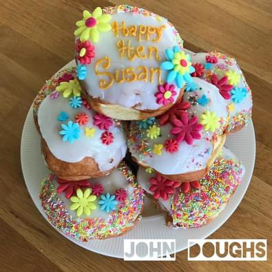 Our doughnut cakes are available for any occasion.
They come in sizes to suit any party.
DM us here to order 
#doughnutcake #dmtoorder