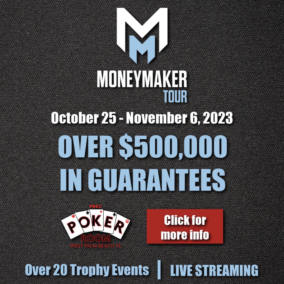 We are less than 24 hours away from kicking off  <a href="/PBKennelClub/">PBKC at Palm Beach Kennel Club</a> Event #1! Flight A begins tomorrow morning at 10am with the first of 8 flights of the $500 Buy-in/$200,000 GTD Mystery Bounty! Night flights begins at 5pm!

Structure Sheet: cdn.shopify.com/s/files/1/0713…