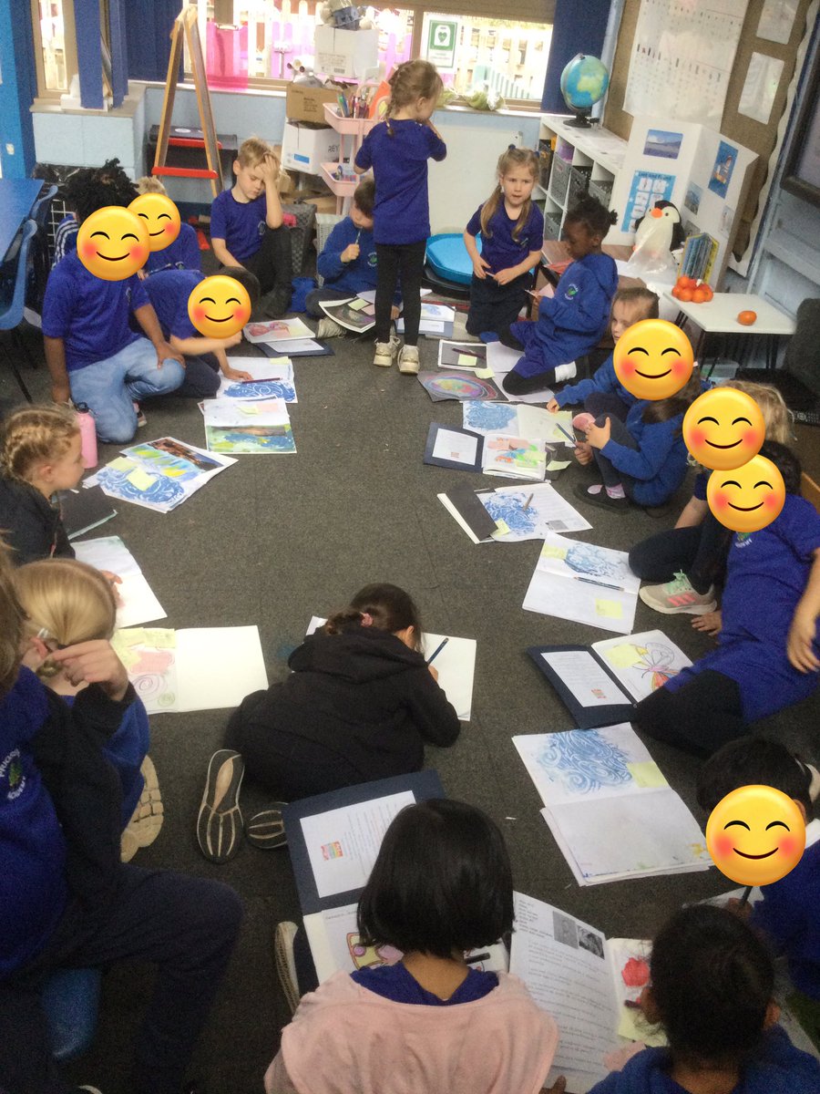 KS1PA's tweet photo. Year 1 have enjoyed their final art lesson taking time to see the work they have created. The children displayed their work and spoke about what they have achieved themselves as well as praising other children’s work. The children were pleased with their hard-work this term. https://t.co/6J29PRQ0lU