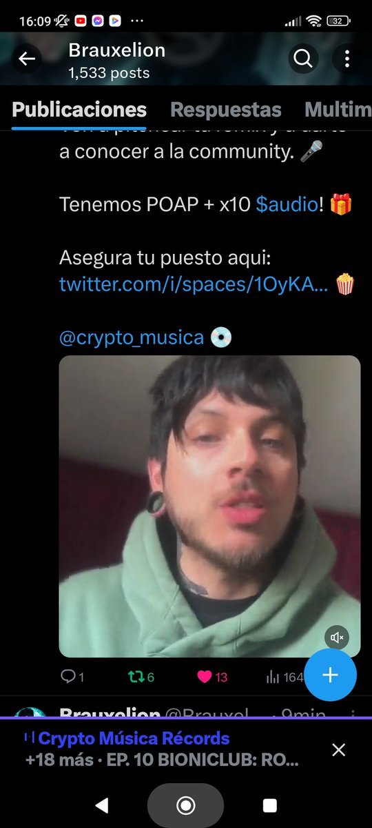 anamariposa2011's tweet photo. @Brauxelion_ @crypto_musica @Brauxelion_ @AudiusSpanish @audius @AudiusPlaylists #duryxon https://t.co/qn1ZZVloHx