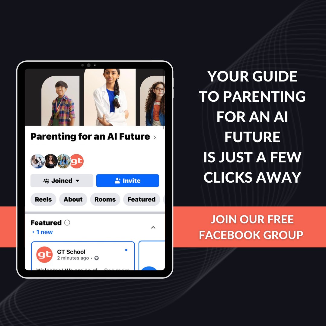 Looking for a space to connect with other parents with questions about parenting for an AI future? Our free group has officially launched!

As a welcome gift, you’ll receive our quick-start guide to parenting for an AI future.

Visit the link to join us: bit.ly/3QtOmOf