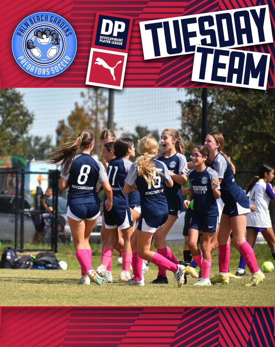 DP_League's tweet image. There are No Shortcuts to Sisterhood 🏆✨

💕 Familiarity mixed with Practice, mixed with Memories Made and Successes Had make @pbgpredatorssoccer our #TUESDAYTEAM OF THE WEEK 

SHOUTOUT TO OUR PBG PREDATORS 🌴⚽