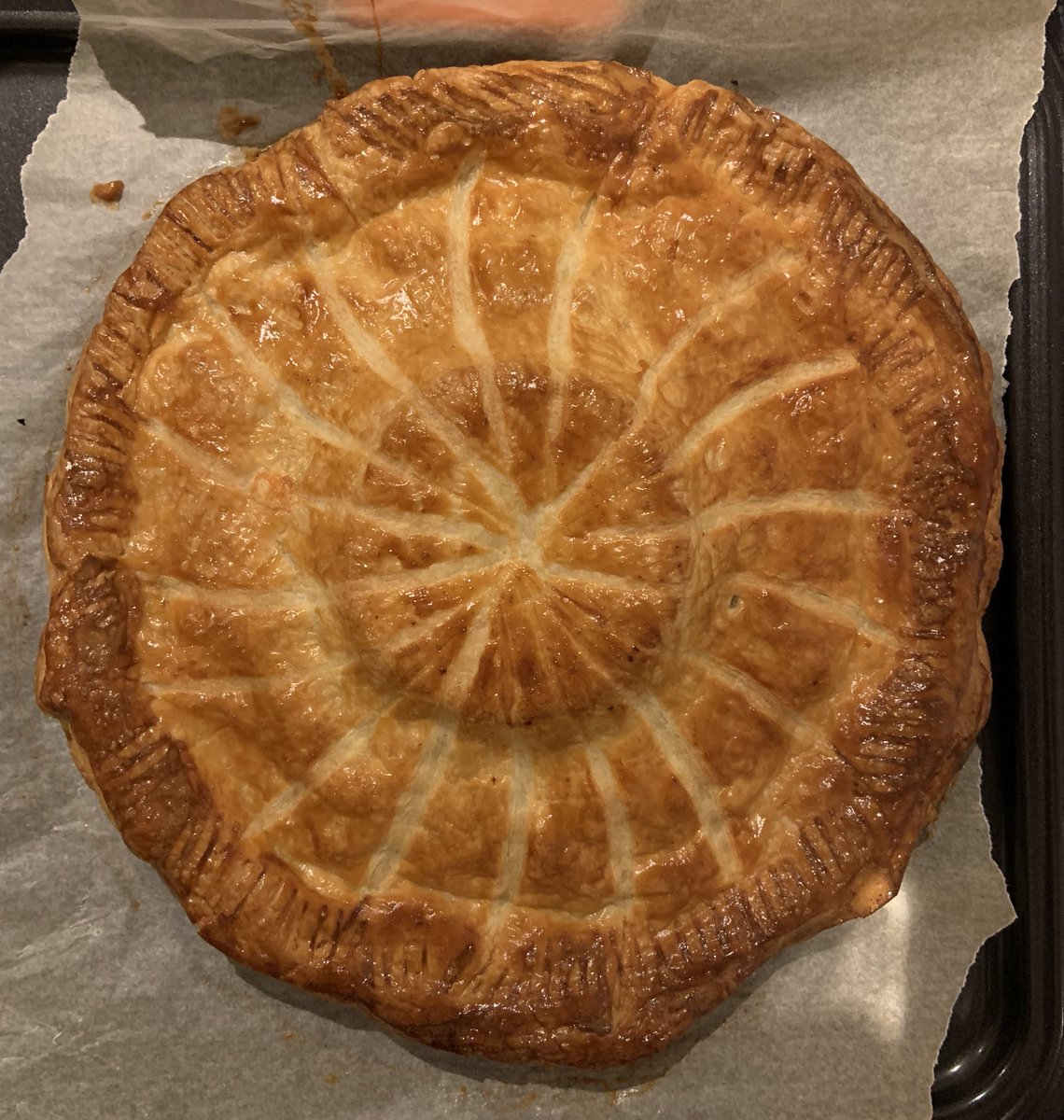 I once made a pithivier. It had a whole Camembert inside. It was a great day. #GBBO