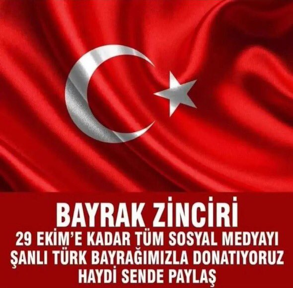 @Muratcan_Aydn39 @kum_havuzu @FENER3310 @Huseyin74736181 @denizbasaran60 @AyhanOgretmen @Pamuk_Miya @zeynoo_banu @KakulluKiiz @onder_1881 @Emos_fb @vtnyhtslstr @esragokbayguner @Aslican_33 @AslmOuz2 @BesliZekiye @ErglKavas1 @GkeTrkylmaz4 @filiz_uyaniker @yagmursu1907 @X_QZ_asfuz1881 @s_u_selos @SevdaDeirmenc12 @sevimsakarya06 @sevimeses @sevo_serap @merhaba_evren @srpbyk7 @SerpilYasar64 @serpilc434 @gulumse_srpl @Sergl45045895 @NAZAR24395431 @NNAHN2 @nazireyalcin @NazBasa6 @NazKrktn @Zjansetnanba #Cumhuriyetin100yılı
#CumhuriyetHaftası 
#Cumhuriyetimizin100YılıKutluOlsun  NE MUTLU TÜRKÜM DİYENE 🇹🇷🇹🇷🇹🇷🇹🇷