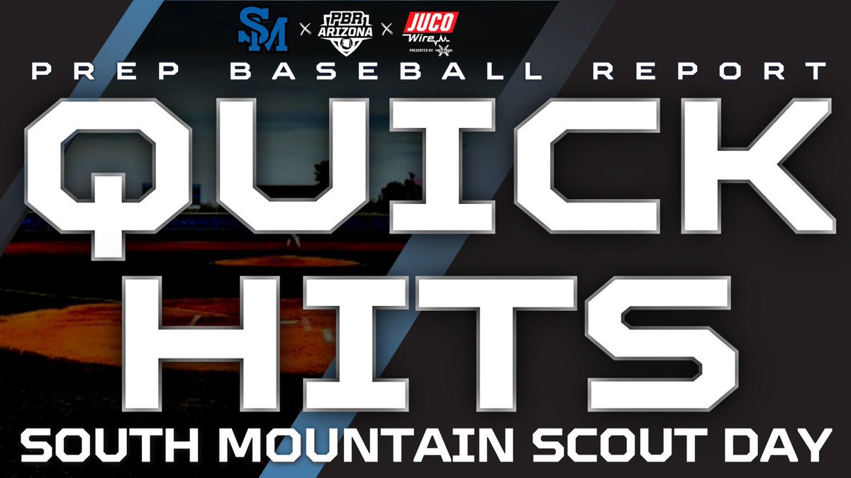 PrepBaseballAZ's tweet photo. 𝚂𝚘𝚞𝚝𝚑 𝙼𝚘𝚞𝚗𝚝𝚊𝚒𝚗 𝙲𝙲 𝚂𝚌𝚘𝚞𝚝 𝙳𝚊𝚢 

💥 Quick Hits stand out performers from Wednesdays South Mountain CC Scout Day 
#PBRAZ #BESEEN 

🔗: https://t.co/7XcyWe0kVb https://t.co/WbsZUnR74T