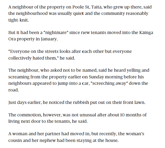 EricCrampton's tweet photo. Man this is grim.
Might have hoped that if police have gotten 15 calls and Kainga Ora 30 calls about a violent social housing tenant in a house with a two year old...

https://t.co/r1L2wVTcwq https://t.co/W8JrwA4iXa
