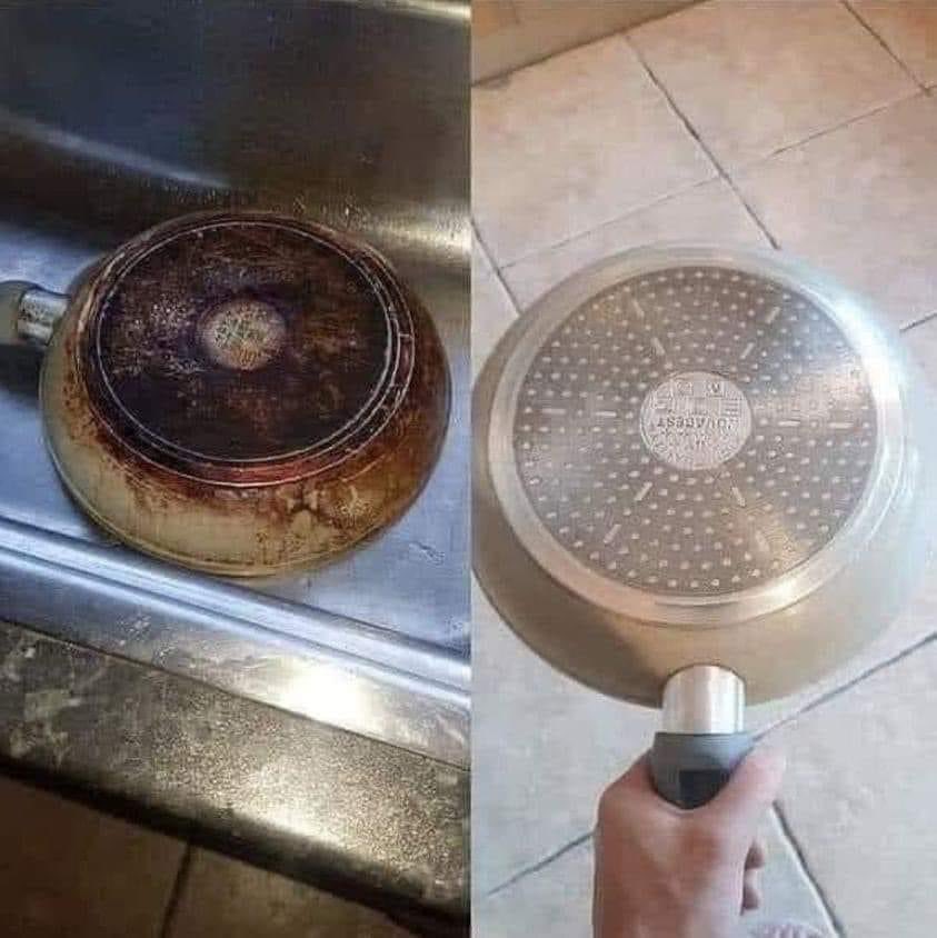 talk2veee's tweet photo. Finally I did it 💃💃💃💃💃

I boiled 1 liter of distilled water, added 2 parts of white vinegar, 1 part of baking soda. Two cups of Coca-Cola, a dishwasher tablet, and half a lemon. Swirled it for 3 minutes, placed it in the pan I left the solution in the pan for 45 minutes, then added a little chlorine into the mixture. 

I then brushed it with the other half toothbrush and left the solution for 25 more minutes. then I Placed it in the dishwasher for 34 minutes and I rinsed it and it still looked exactly the same so I went and bought a new  one.
#copied 

Abeg throw it away joor 
Mtcheeeeew 🙄