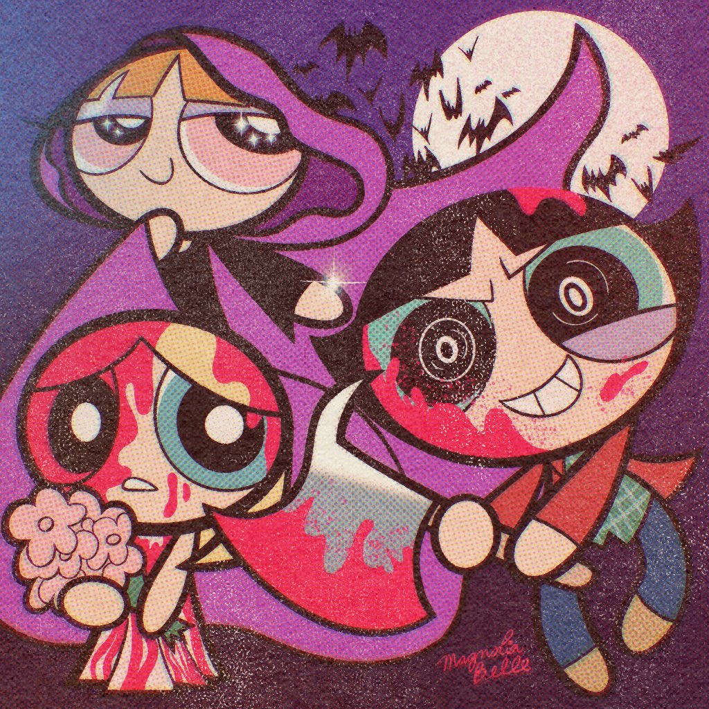 Watch out, Children! Herrrrre’s Buttercup, Bubbles and Blossom to laugh at you and to turn you into a mouse and chop you into little pieces!

#ppg #powerpuffgirls #art #halloweenart #halloween #carrie #theshining #thewitches #CartoonNetwork