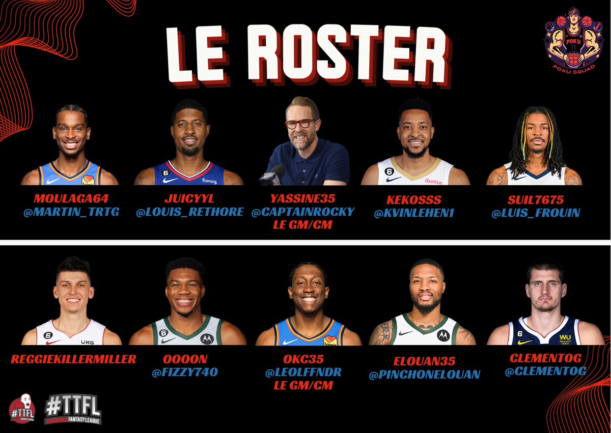 𝗟𝗘 𝗥𝗢𝗦𝗧𝗘𝗥 𝗗𝗘 𝗟𝗔 𝗦𝗔𝗜𝗦𝗢𝗡 🏀