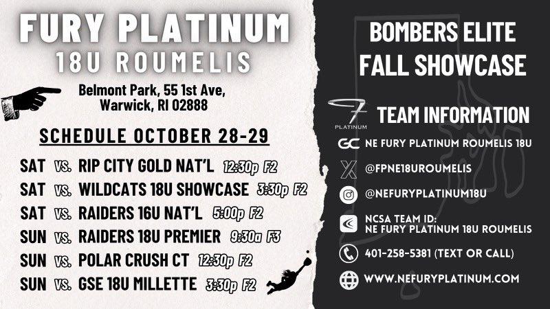 Down in Warwick, RI this weekend for our last fall tournament! check out my team’s schedule 💪🏻🥎