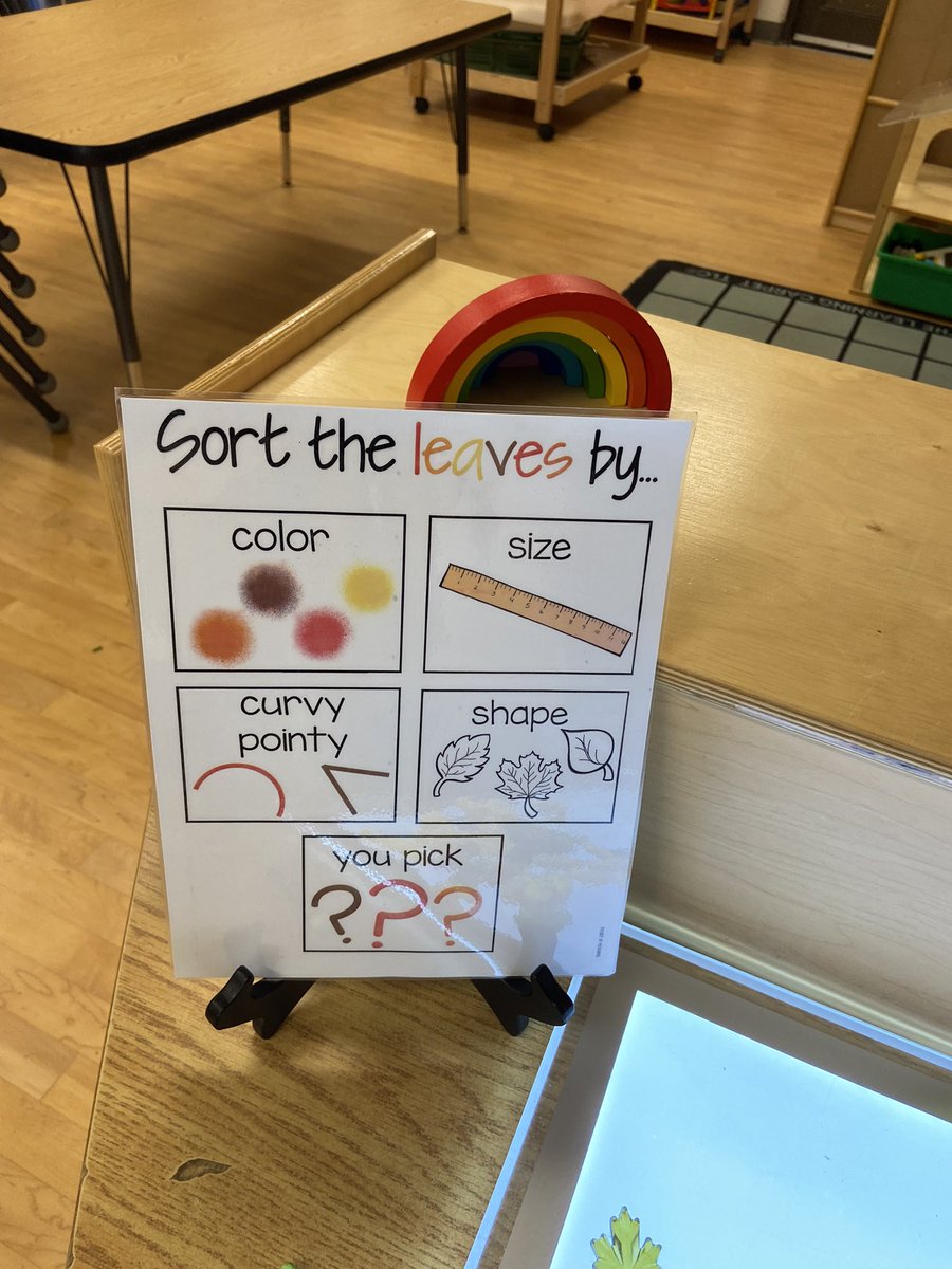 B6MrsVanAlphen's tweet photo. We have begun learning about sorting all over the classroom…at the light table and sensory table… https://t.co/fsplfgbVyV