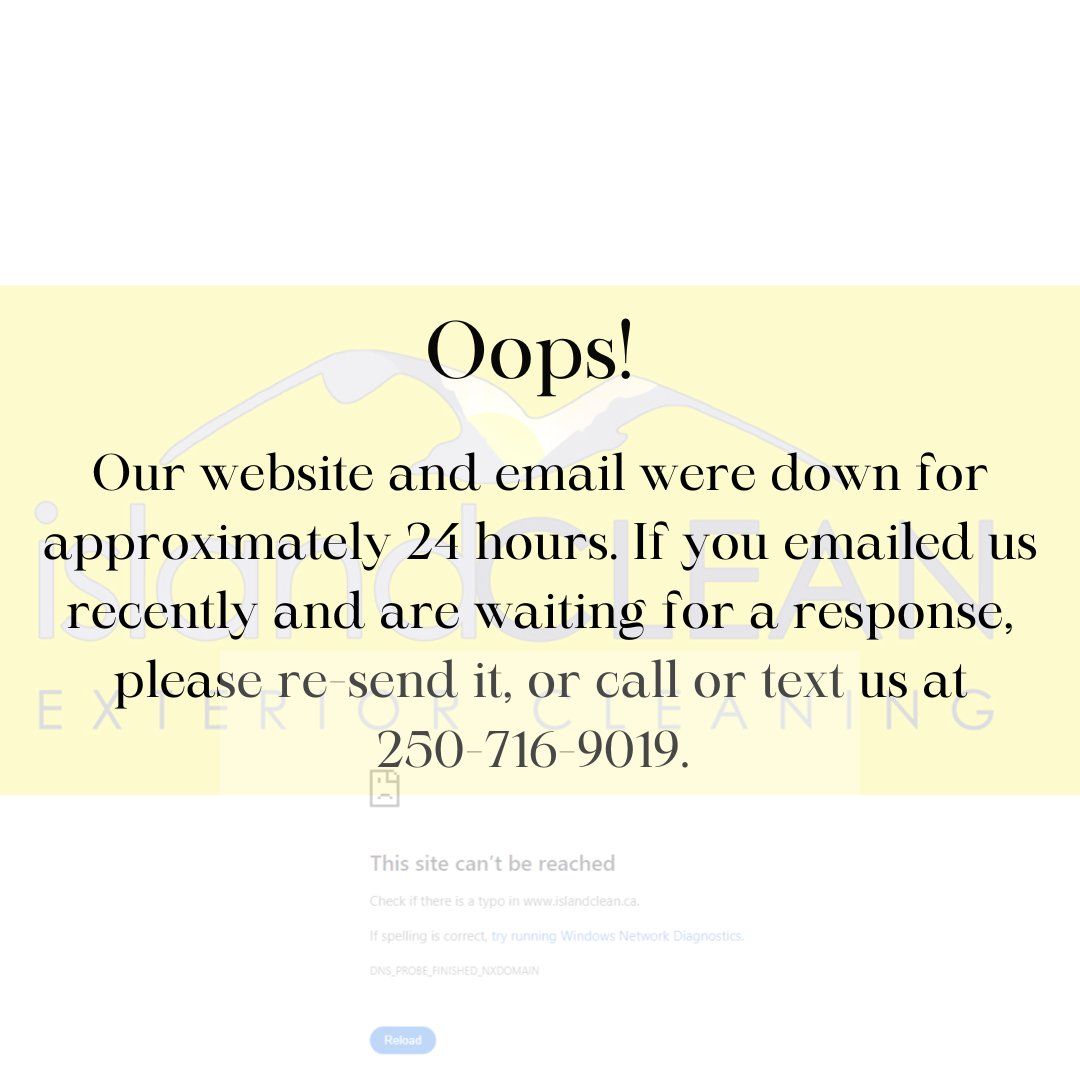 We're back up and running again, but in case you tried to email us...