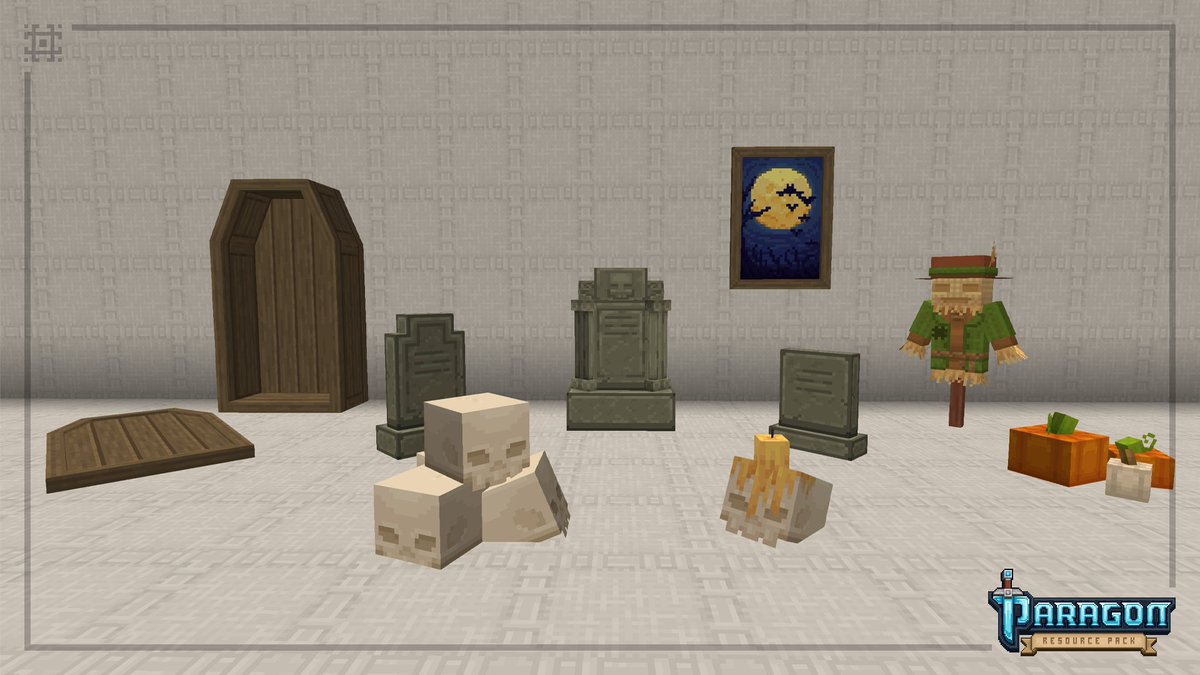 Spooky Decor and Cosmetics - "Paragon: Decor &amp; More" 

Available on Patreon! patreon.com/ParagonResourc…… 

#Minecraft #Blockbench #lowpoly #pixelart