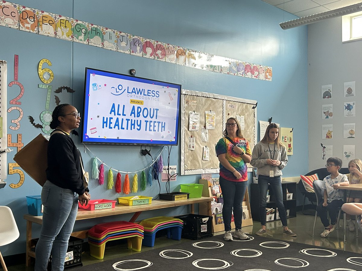 Miss_S_Ferguson's tweet photo. Thank you @LawlessOrtho for teaching my sweet group about Dental Hygiene 🦷 https://t.co/g8hw35wESa