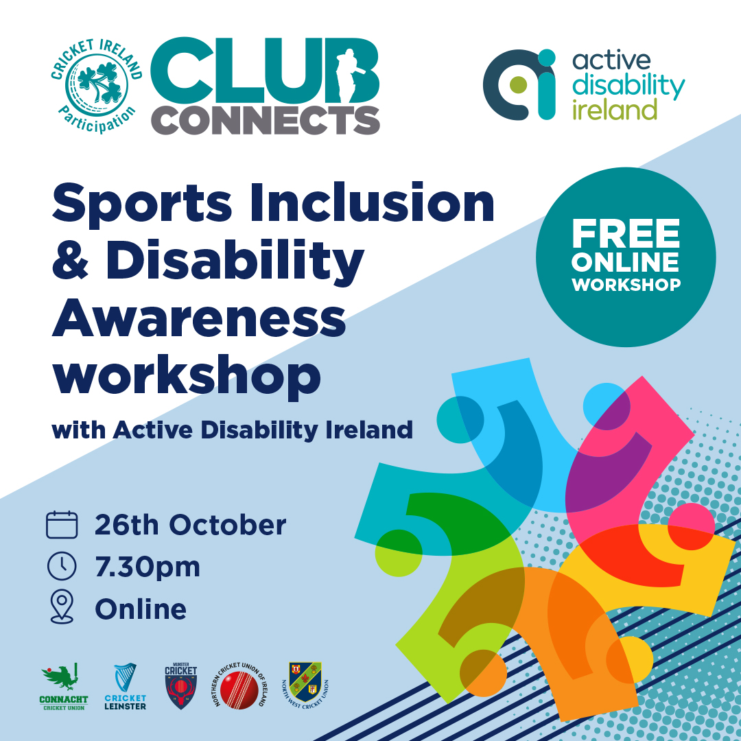 🎉Just 2 days to go! Join us on Thursday night for our Club Connects workshop. Don't miss out, register now! 📆 26th October 🕢7.30pm 👉 Register at: bit.ly/46D9c2U @NWCricketUnion @MunsterCricket @cricketleinster @NCU_News @cricketireland @AD_Ireland