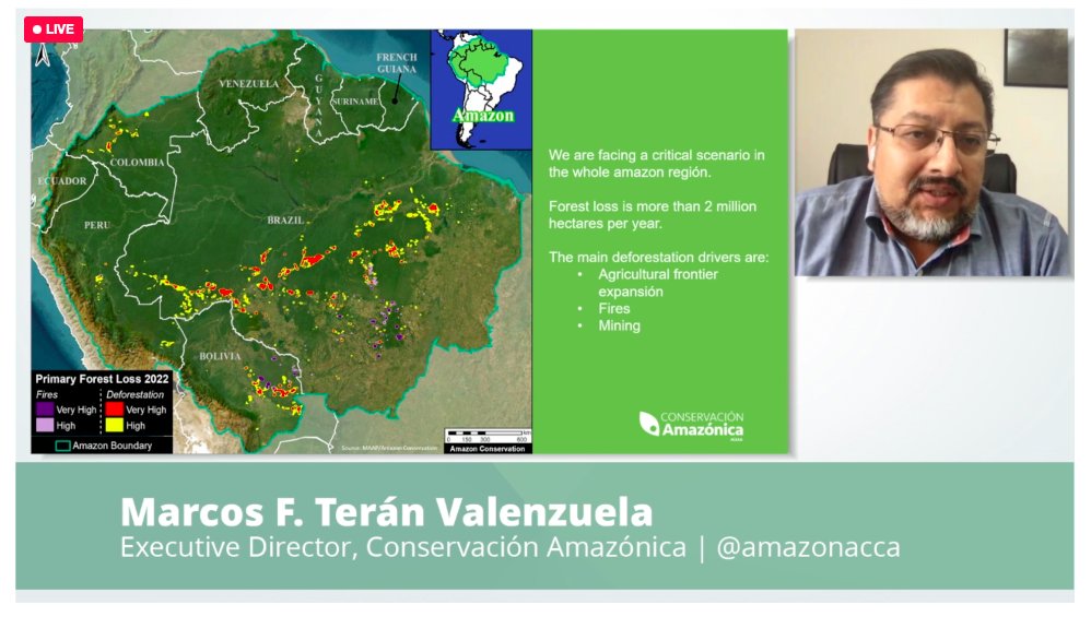 Marcos F. Terán Valenzuela of @AceaaAmazonica discusses forest-based economies as alternatives to promoting resilience in the northern Bolivian #Amazon. #WWFLovejoy