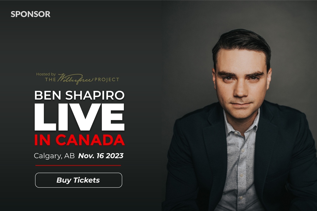 RebelNewsOnline's tweet image. SPONSOR | On November 16, The Wilberforce Project will host Ben Shapiro in Calgary, Alberta!

Get your tickets now: rebelne.ws/3EAZIJI

Sponsored by @WilberFProject