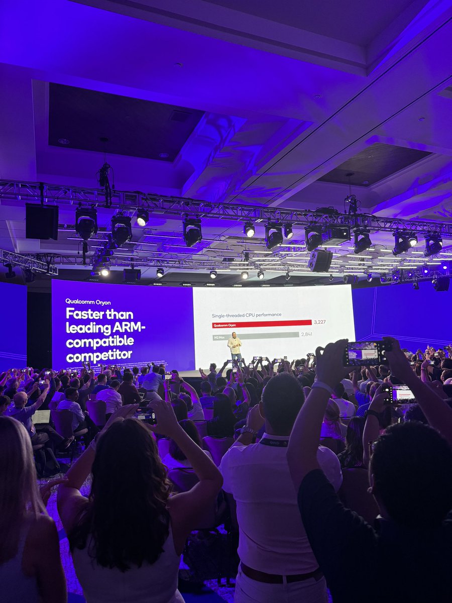 Huge reaction as <a href="/Qualcomm/">Qualcomm</a> announces the new leader in mobile computing. #SnapdragonSummit