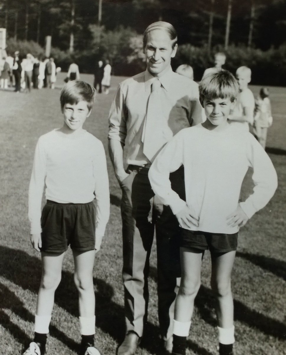 My brother with Sir Bobby Charlton in Zeist Holland during a Ford football day.