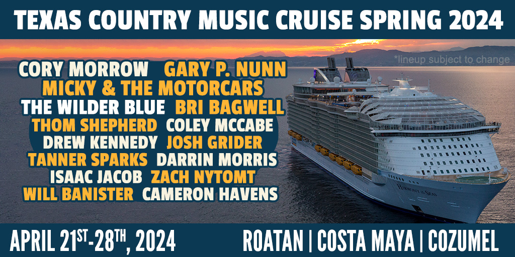 Biggest cruise ship to ever sail from Texas! Full band shows with dance floor, acoustic shows and more! texascountrymusiccruise.com @corymorrowband @garypnunn #texascountry #countrycruise #galvestoncruise #cruisedeal #themecruise #countrymusiccruise #texas #reddirt #royalcaribbean