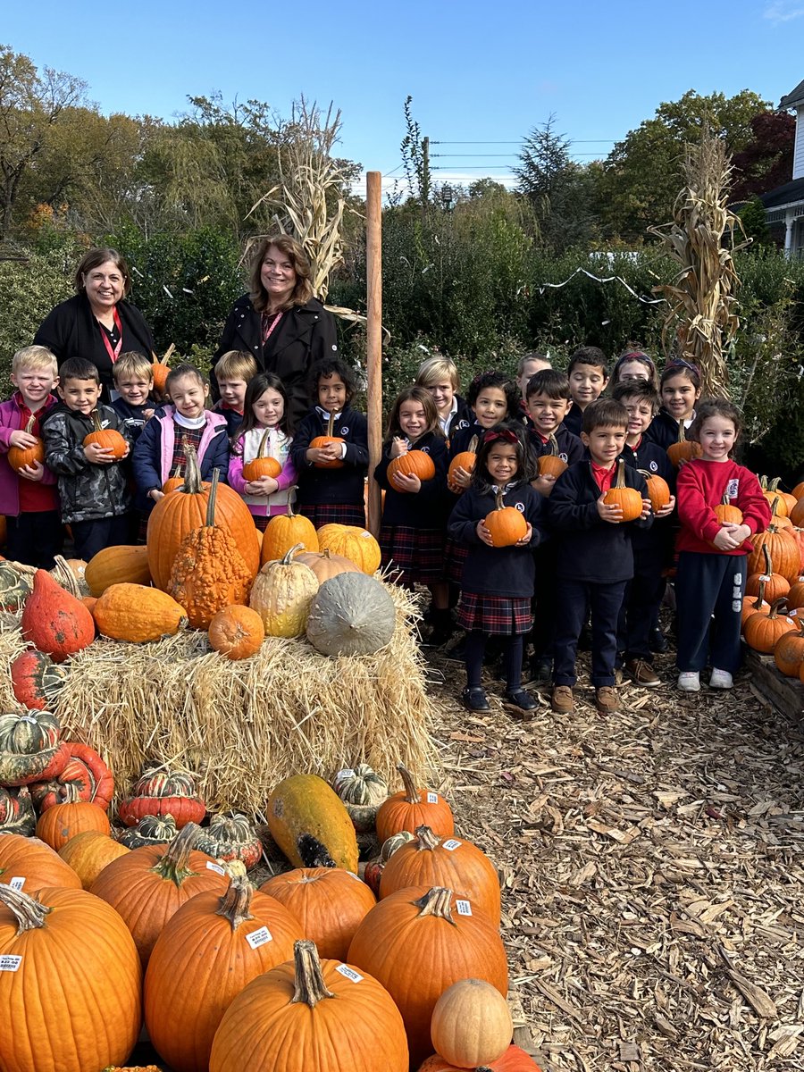 The Kindergarten class at OLS visited a local nursery to get their Halloween pumpkins.