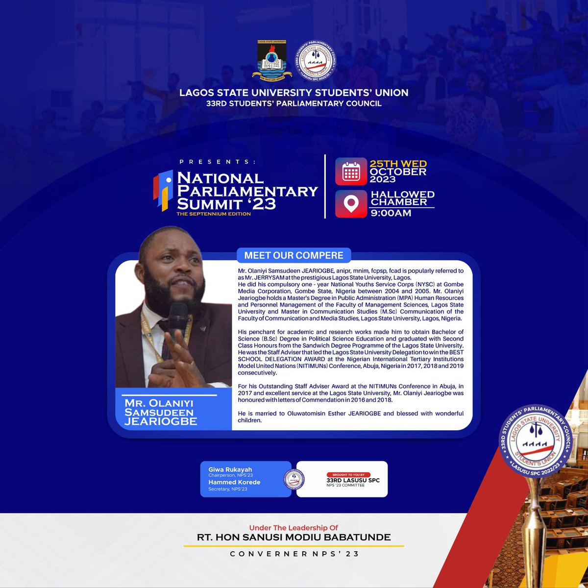 jerrycippr's tweet photo. Join Us @ Lagos State University tomorrow on this...We are LASU, We are Great! https://t.co/IXrIMJyY8X