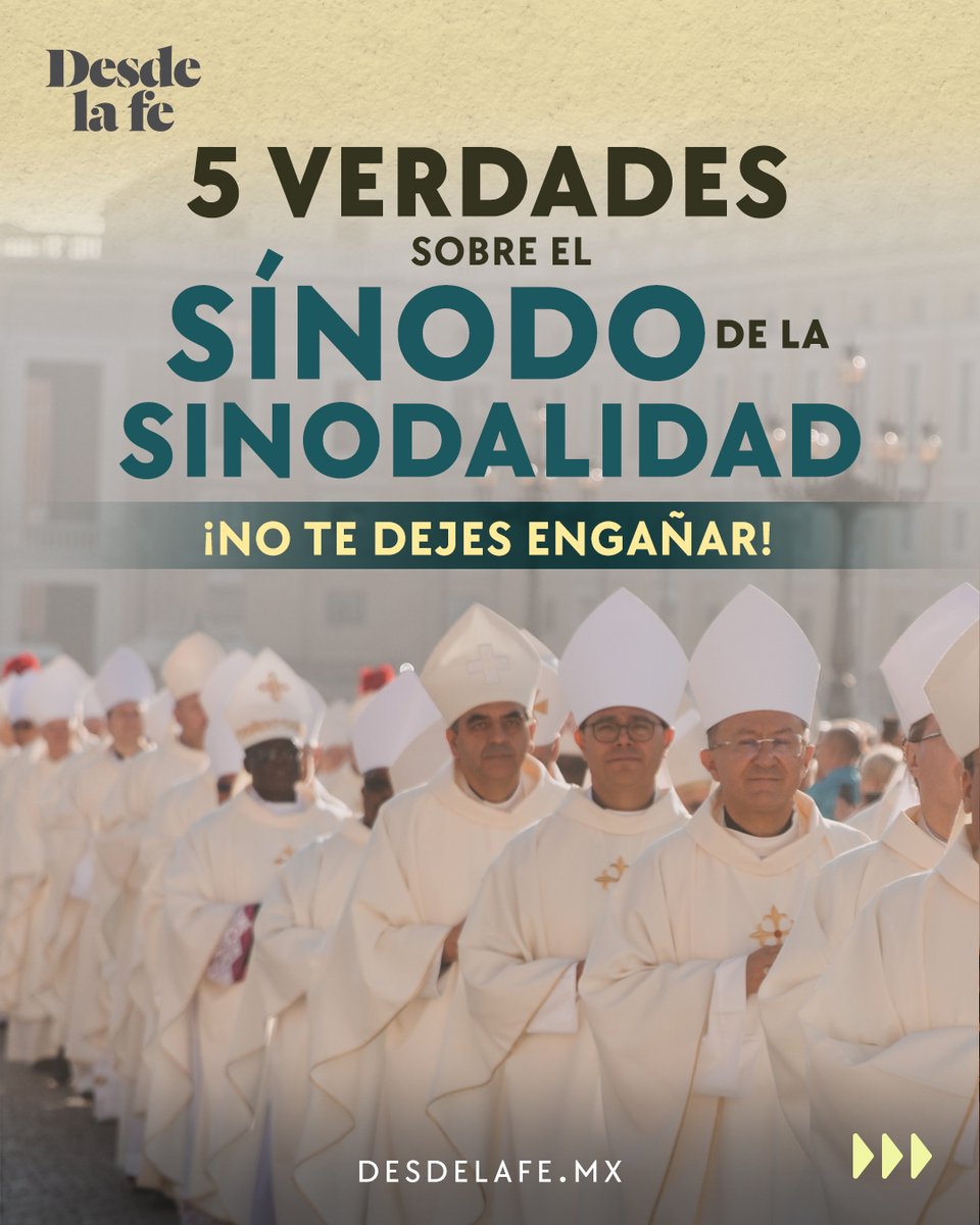 DesdeLaFeMx's tweet image. Este mes de octubre se ha realizado en Roma el Sínodo de la #Sinodalidad. Durante su ejecución, muchas personas han externado diferentes especulaciones en torno a su finalidad y objetivos. ¡Aquí te contamos la verdad sobre él! 🤓