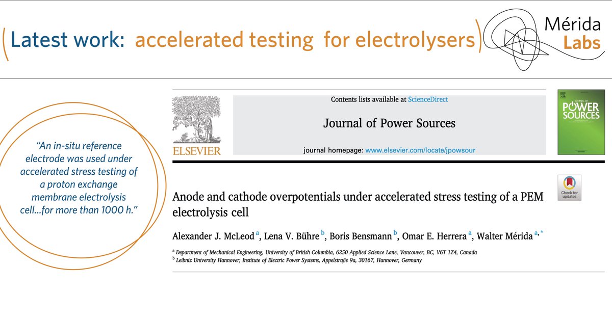 🇩🇪 🇨🇦 Our latest publication is online (lnkd.in/dgeSxdK4). Accelerated testing  over 1000s of hours can be used to estimate product lifetimes and improve design, operation and manufacturing processes. Another example of  German-Canadian cooperation.
#hydrogen #electrolysis