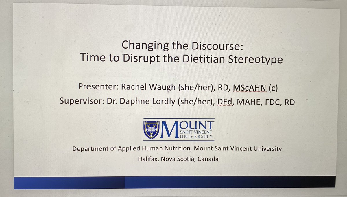 Later tonight I present online at the 2023 <a href="/Critic_Dietetic/">Critical Dietetics</a> conference! It was 4 years ago this fall that I attended the conference at <a href="/MSVU_Halifax/">Mount Saint Vincent University</a>, inspiring me to purse graduate studies. Feels full circle to have the opportunity to share my graduate directed study tonight. 🎉