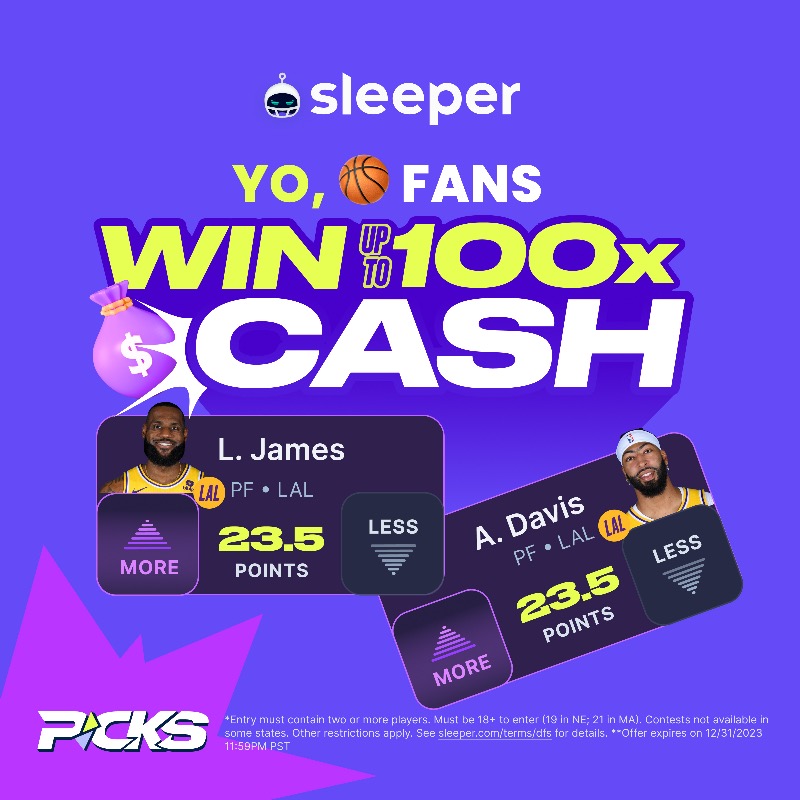 SleeperHQ's tweet photo. 🏀BASKETBALL IS BACK🏀

You could win up to 100X your cash this NBA season on Sleeper, the fastest growing fantasy platform 💰